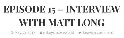 Mikeys Movie World Interview 